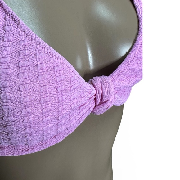 Roxy Women’s Haliewa Knot Bralette Bikini Top Pink Sz: M/10 NWT - Picture 3 of 6